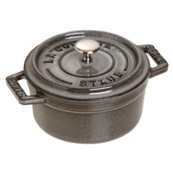 STAUB Mini Cocotte, 10 Cm, Graphit-Grau, Gusseisen