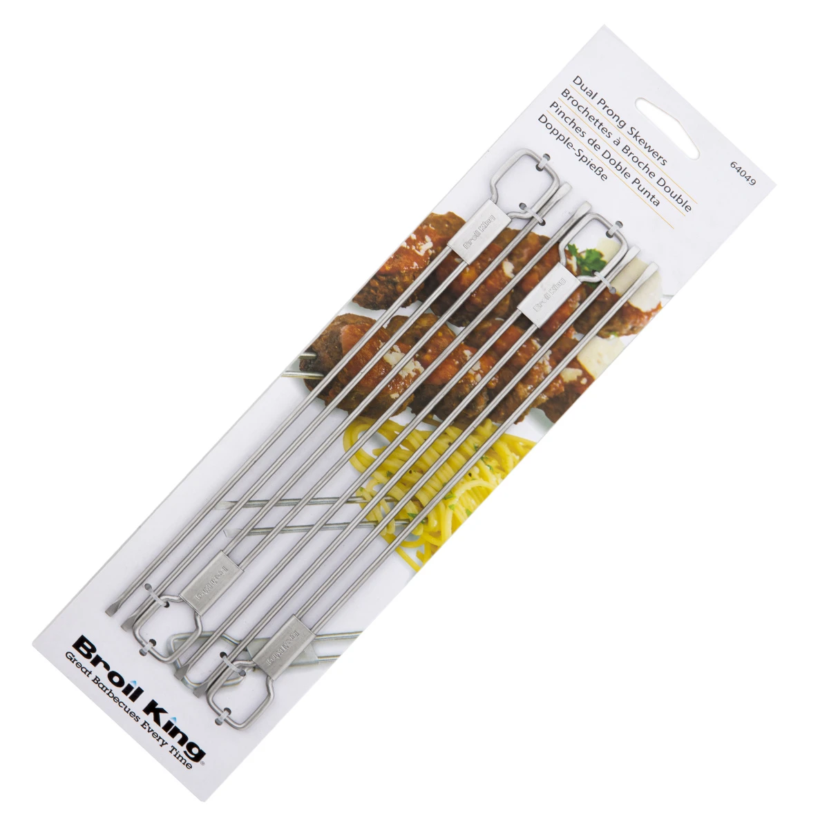 Broil King 4-teiliges Doppelspieß-Set, 30,5 Cm 4 Broil King 4-teiliges Doppelspieß-Set, 30,5 Cm – Bild 2