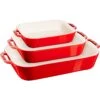 STAUB Ofenformenset, 3-tlg, Rechteckig, Kirsch-Rot -Santo Grills Geschaft cb4d6b10415ca50cb8db167638f89d90