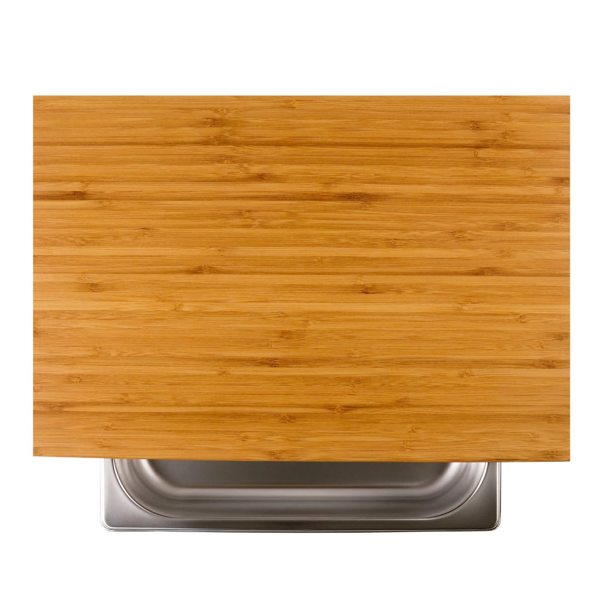 Cleenbo Classic Schneidebrett Bambus Mit Edelstahlwanne 5 Cleenbo Classic Schneidebrett Bambus Mit Edelstahlwanne – Bild 3