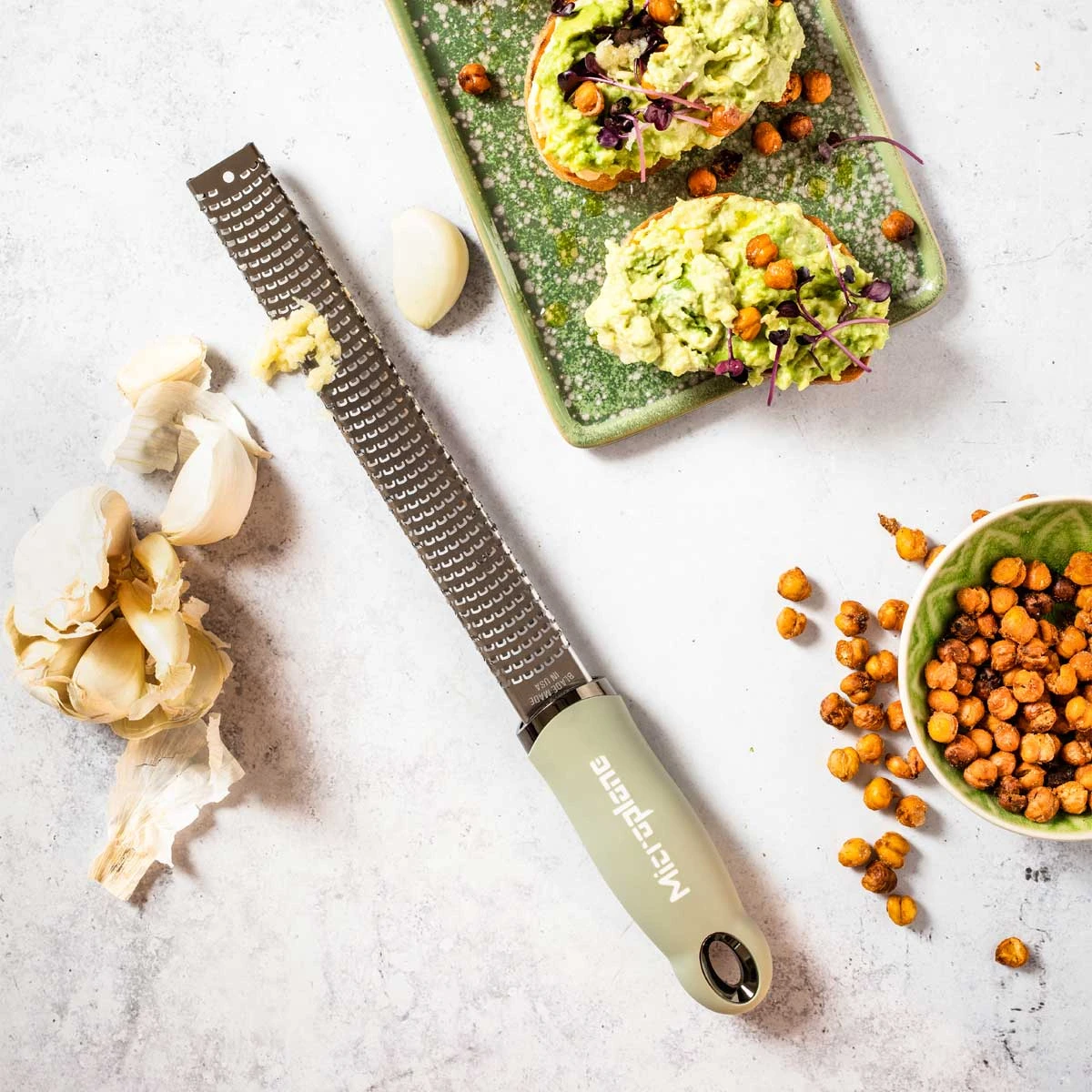 Microplane Premium Reibe / Zester, Salbei Grün 3 Microplane Premium Reibe / Zester, Salbei Grün