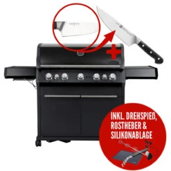 SANTOS S-518 All Black Mit Seiten- Und Heckbrenner, Schwarz, Inkl. Drehspieß, Rostheber & Silikonablage & Graviertes ZWILLING Pro Messer 37 SANTOS S-518 All Black Mit Seiten- Und Heckbrenner, Schwarz, Inkl. Drehspieß, Rostheber & Silikonablage & Graviertes ZWILLING Pro Messer -Santo Grills Geschaft santos s 518 all black mit seiten und heckbrenner schwarz inkl drehspie rostheber silikonablage 05c6854941124e0921e8516984e4a9a5