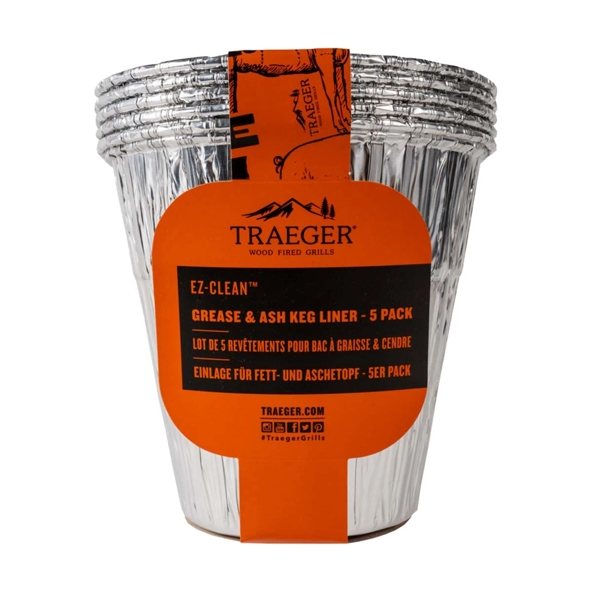 Traeger Aluminiumeinsatz Für Fettauffang-Eimer, 5er Pack 3 Traeger Aluminiumeinsatz Für Fettauffang-Eimer, 5er Pack